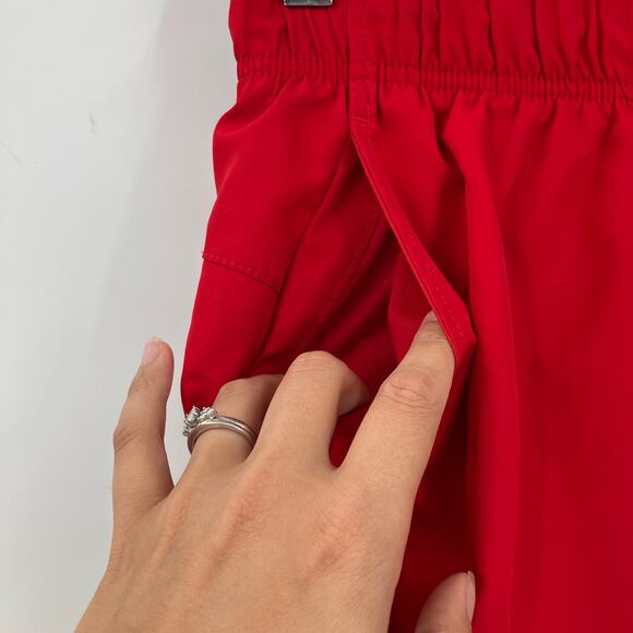 Athletic Works Red Vented Pockets Built In Underwear Lightweight Running Shorts - Picture 6 of 8